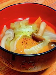 鶏の煮汁で野菜スープ-レシピのメイン写真