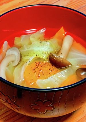 鶏の煮汁で野菜スープ-レシピのメイン写真