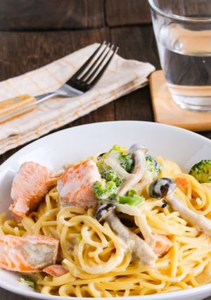 鮭とブロッコリーの極旨クリームパスタ-レシピのメイン写真