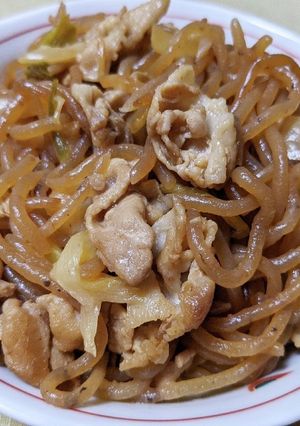 糸こんにゃくと豚バラ肉の炒め煮-レシピのメイン写真