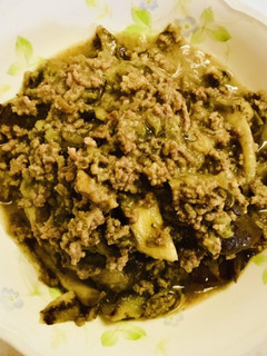【簡単】合い挽き肉とナスのハーブ炒め-レシピのメイン写真