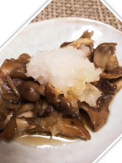 簡単1品☆炒めキノコの麺つゆ大根おろし-レシピのメイン写真