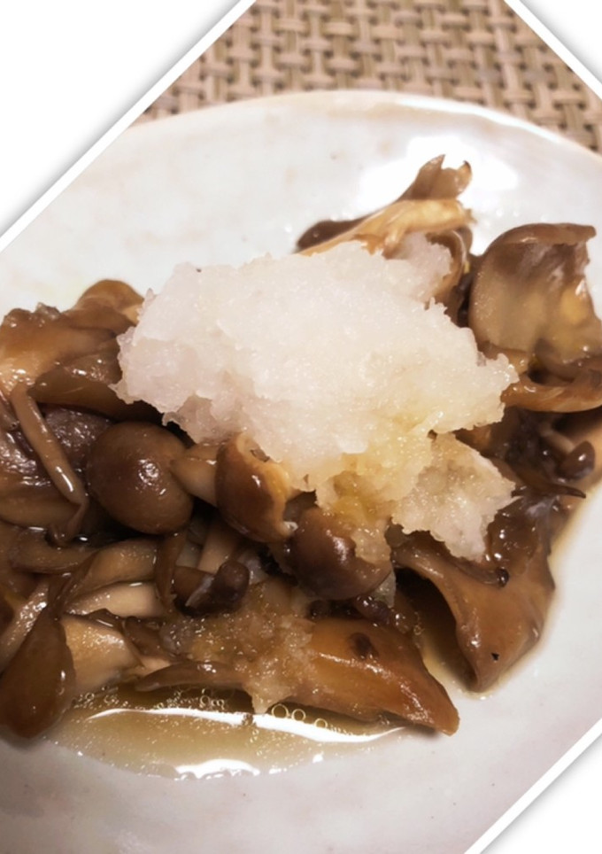 簡単1品☆炒めキノコの麺つゆ大根おろし-レシピのメイン写真