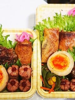 【夫婦弁当126】春巻と唐揚げとピーマン-レシピのメイン写真