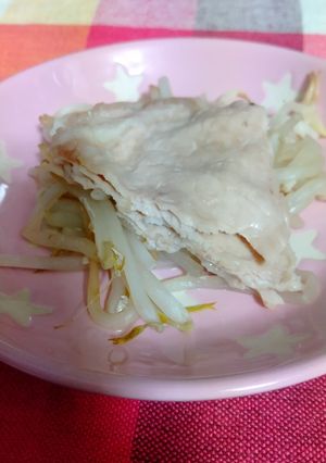 豚肉ともやしのレンチン蒸し-レシピのメイン写真