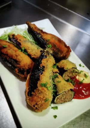 茄子の挟み揚げ〜w❨(@≧↺≦@)❩V-レシピのメイン写真