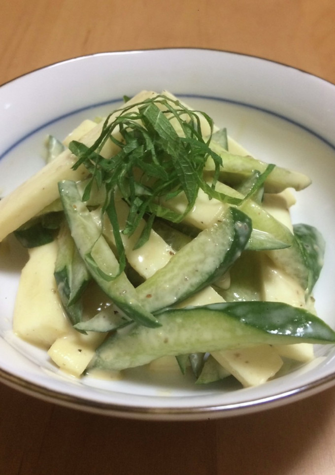 胡瓜と長芋のわさびマヨ和え-レシピのメイン写真