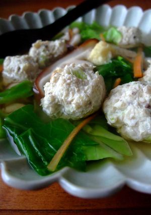 鶏胸肉の団子入り和風スープ-レシピのメイン写真