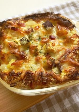 簡単食パンキッシュ ハニーおさつ-レシピのメイン写真