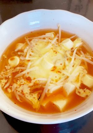 キムチで簡単！Wチーズの純豆腐風-レシピのメイン写真