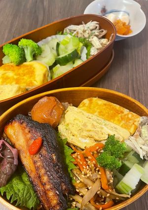 銀鱈味噌漬け焼きと金平牛蒡弁当-レシピのメイン写真