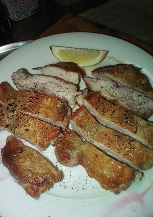 鶏ももステーキ 乾かしてから焼く-レシピのメイン写真