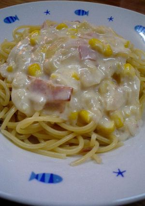 ベーコンとコーンのクリームパスタ-レシピのメイン写真