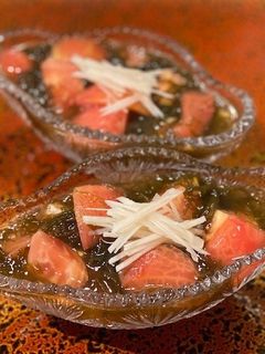 超簡単! もずくとトマトの酢の物-レシピのメイン写真