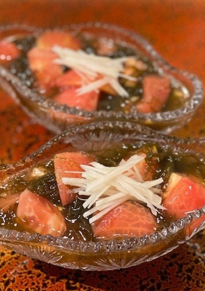 超簡単！　もずくとトマトの酢の物-レシピのメイン写真
