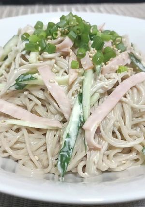 超簡単！日本そばのハムマヨサラダ風！！-レシピのメイン写真