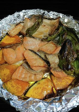 鮭と野菜の簡単グリル-レシピのメイン写真