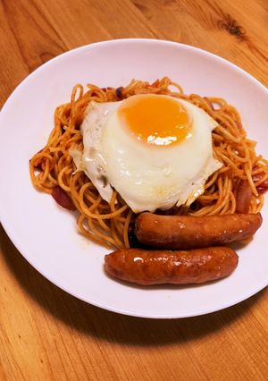 茶餐廳風ナポリタン（茄汁香腸煎蛋意粉）-レシピのメイン写真