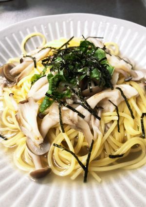 出汁香る　きのこたっぷり和風スープパスタ-レシピのメイン写真