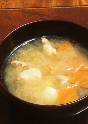ヘルシーだけど高たんぱく！鷄のお味噌汁✨-レシピのメイン写真