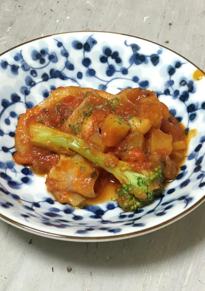 肉巻き梨のトマトソース煮込み-レシピのメイン写真