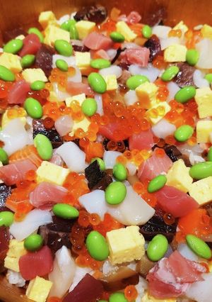 彩り 枝豆を入れたちらし寿司-レシピのメイン写真