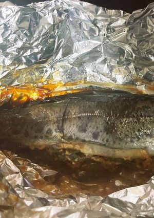ニジマスのニラ味噌ホイル焼き-レシピのメイン写真