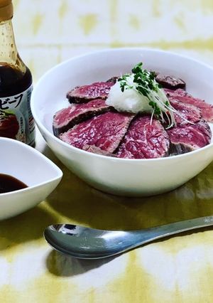 フライパン簡単ローストビーフ丼-レシピのメイン写真