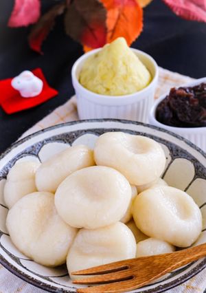 お月見に♡さつまいも餡のお豆腐お月見団子-レシピのメイン写真