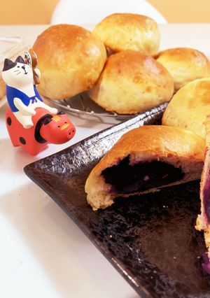 紫芋あんのあんぱん-レシピのメイン写真