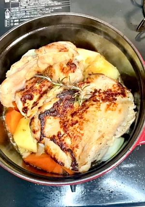 ストウブで塩麹ローストチキン-レシピのメイン写真
