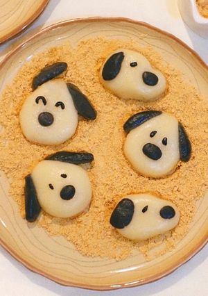 スヌーピーお団子〜簡単白玉アレンジ〜-レシピのメイン写真