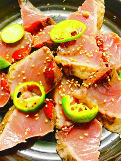 カツオ塩炙りシークワーサーがけ-レシピのメイン写真