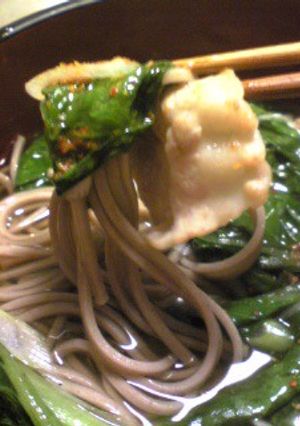♪小松菜と豚肉のそば♪-レシピのメイン写真