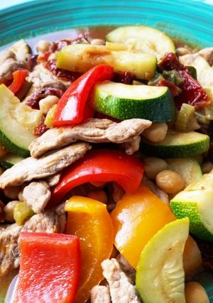 ひよこ豆とドライトマトの野菜炒め-レシピのメイン写真