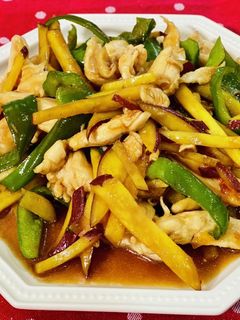 鶏むね肉とさつまいもの甘酢炒め-レシピのメイン写真