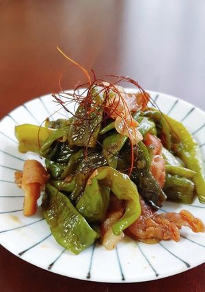 ししとうと豚肉のピリ甘辛炒め煮-レシピのメイン写真