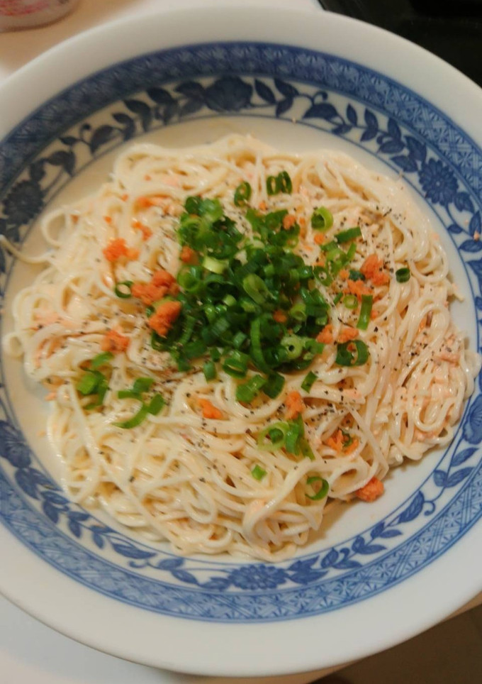 簡単！美味しい♪鮭フレークマヨ和え素麺♪-レシピのメイン写真