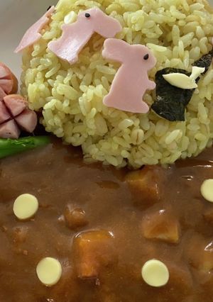 大きなライスキャンバス　#お月見カレー　-レシピのメイン写真