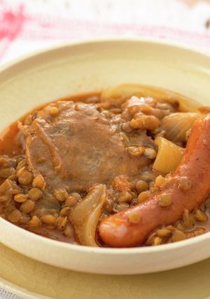 豚肩ロースとレンズ豆の煮込み-レシピのメイン写真