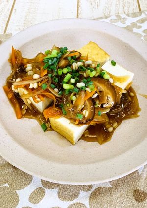 厚揚げのはとむぎ入り和風あんかけ-レシピのメイン写真