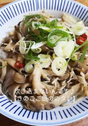【きのこご飯のタレ】ねぎバター醤油だし。-レシピのメイン写真