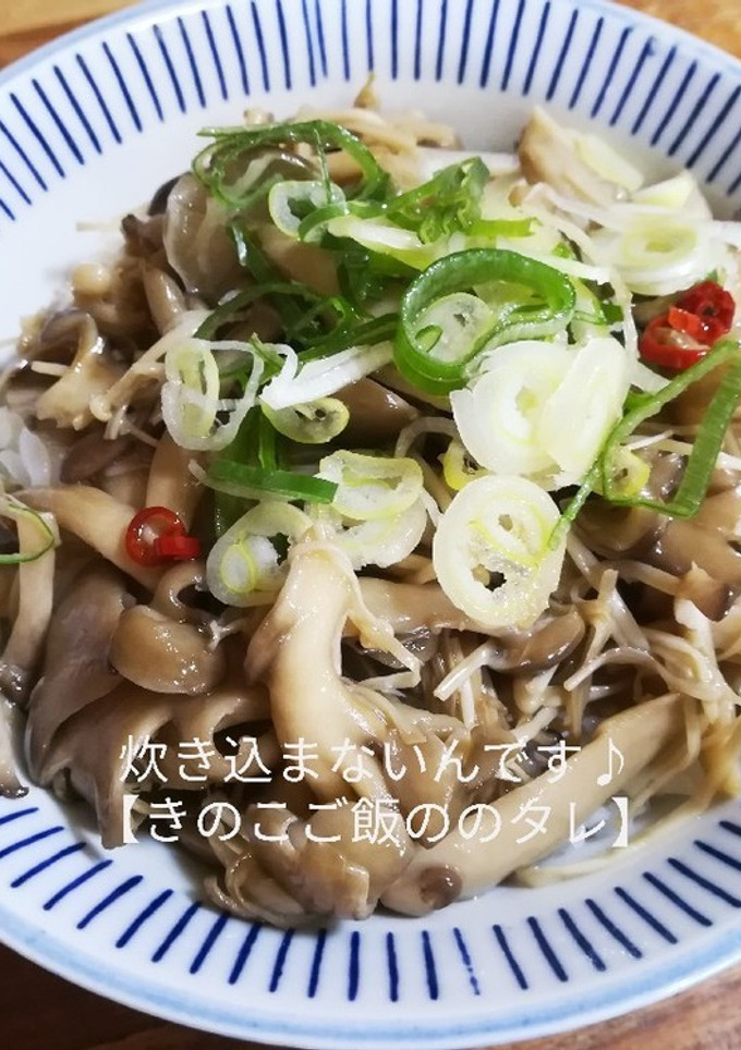 【きのこご飯のタレ】ねぎバター醤油だし。-レシピのメイン写真