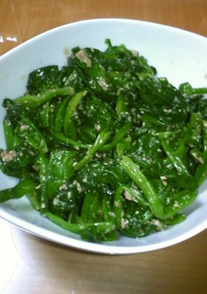 簡単！調味料３つでほうれん草のごま和え-レシピのメイン写真