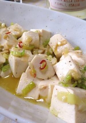 ワインのお供にも♪　豆腐のペペロンチーノ-レシピのメイン写真