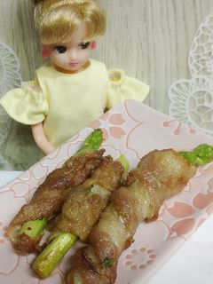 リカちゃん♡アスパラ豚肉巻きҩ(●Ꙫ●)-レシピのメイン写真