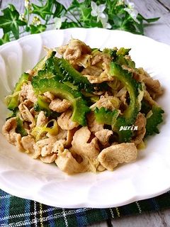 ゴーヤと豚肉の柚子胡椒炒め-レシピのメイン写真