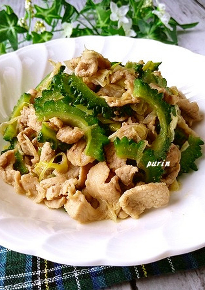 ゴーヤと豚肉の柚子胡椒炒め-レシピのメイン写真