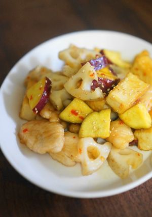 厚揚げと鶏胸肉、秋野菜のスイチリ炒め-レシピのメイン写真