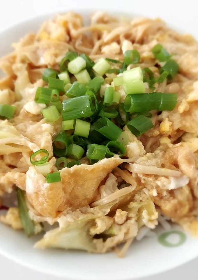 簡単！栄養満点！油揚げの卵とじ丼-レシピのメイン写真